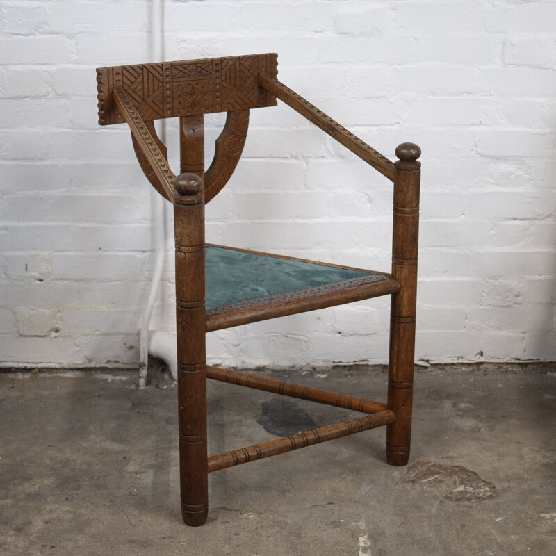 Mid century Swedish monk chair in oakwood, 1950s