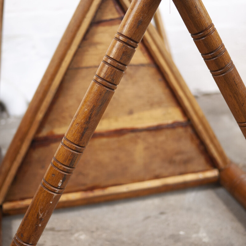 Mid century Swedish monk chair in oakwood, 1950s