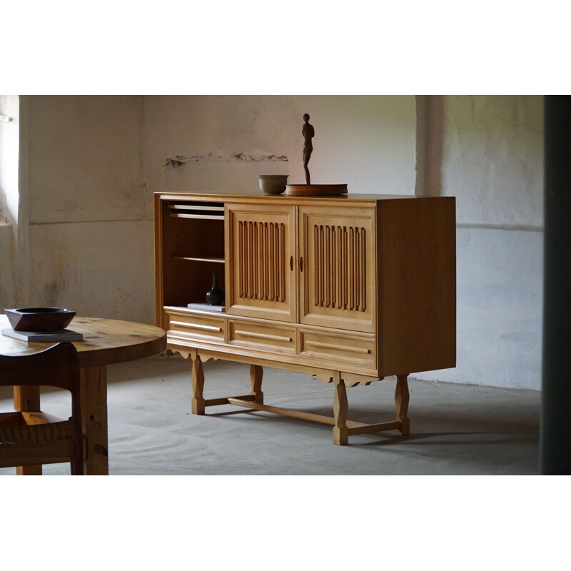 Credenza vintage in rovere massiccio, 1960