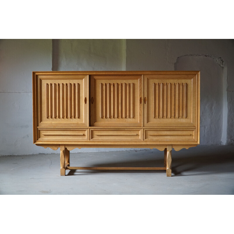 Vintage massief eiken dressoir, 1960