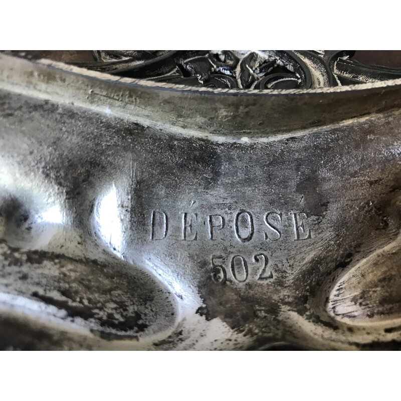 Vintage Art Nouveau silver-plated planter, 1900