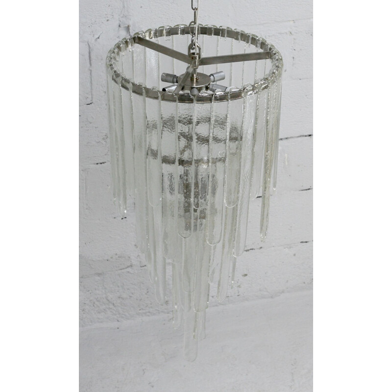 Vintage chandelier by Carlo Nason for Mazzega, Italy 1970