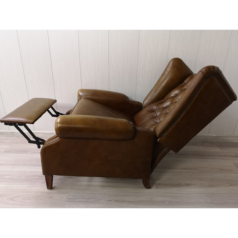 Fauteuil inclinable vintage en cuir