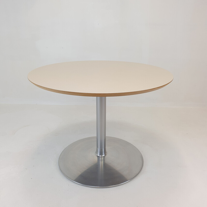 Vintage houtfineer tafel van Pierre Paulin voor Artifort, 1960