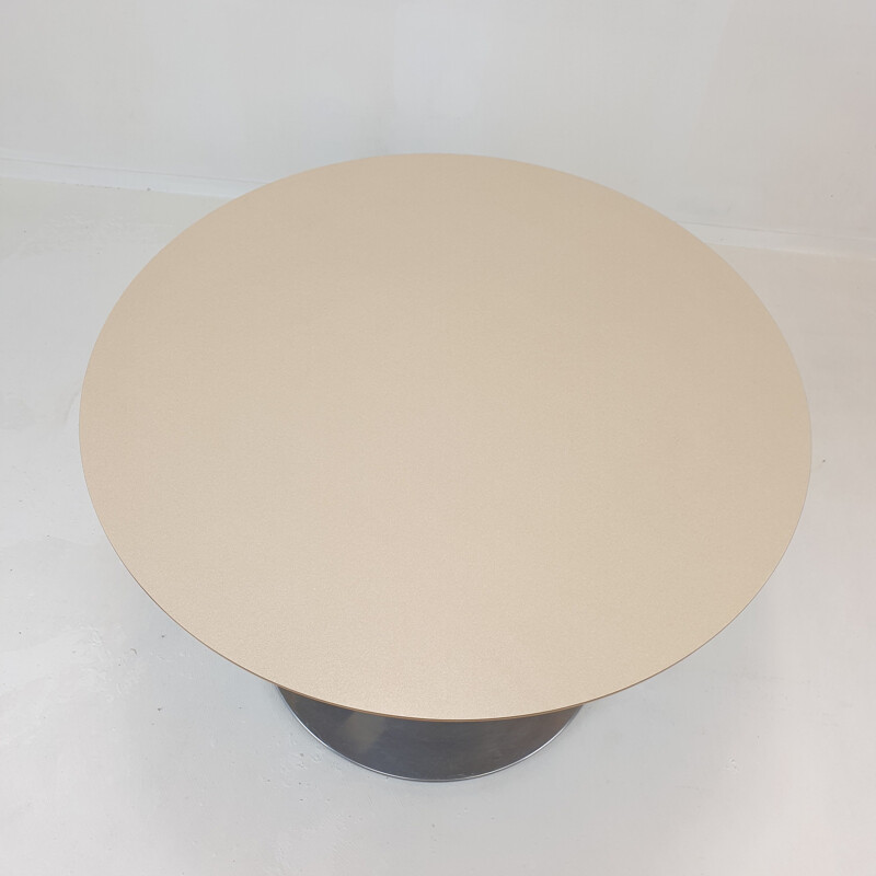 Vintage houtfineer tafel van Pierre Paulin voor Artifort, 1960