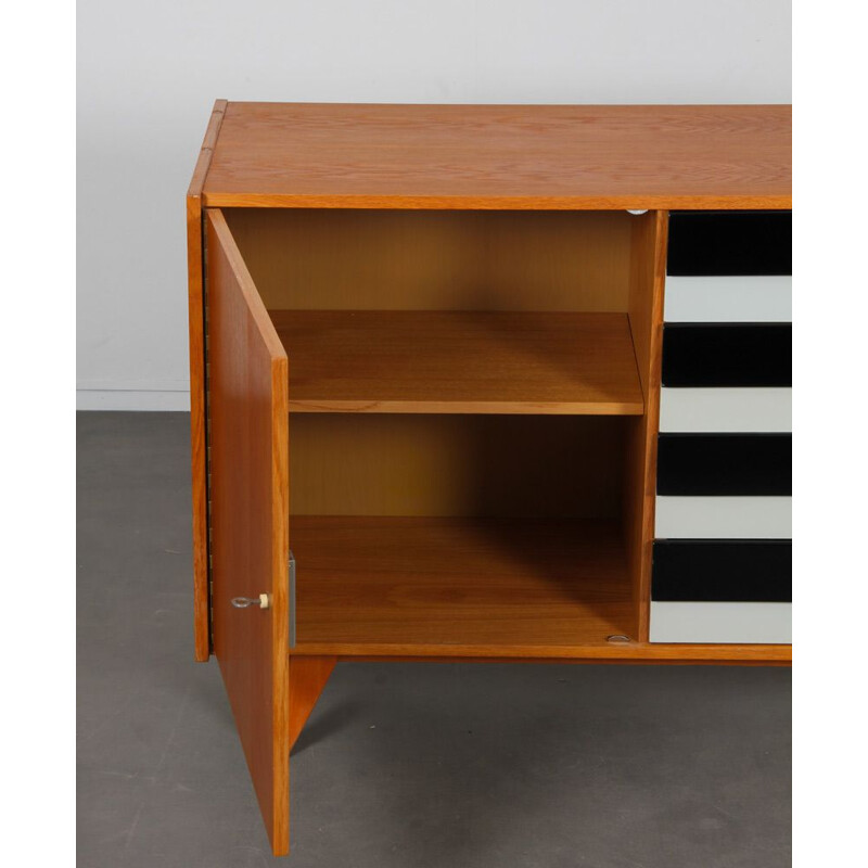 Vintage U458 oak chest of drawers by Jiri Jiroutek for Interier Praha, Czech Republic 1960s