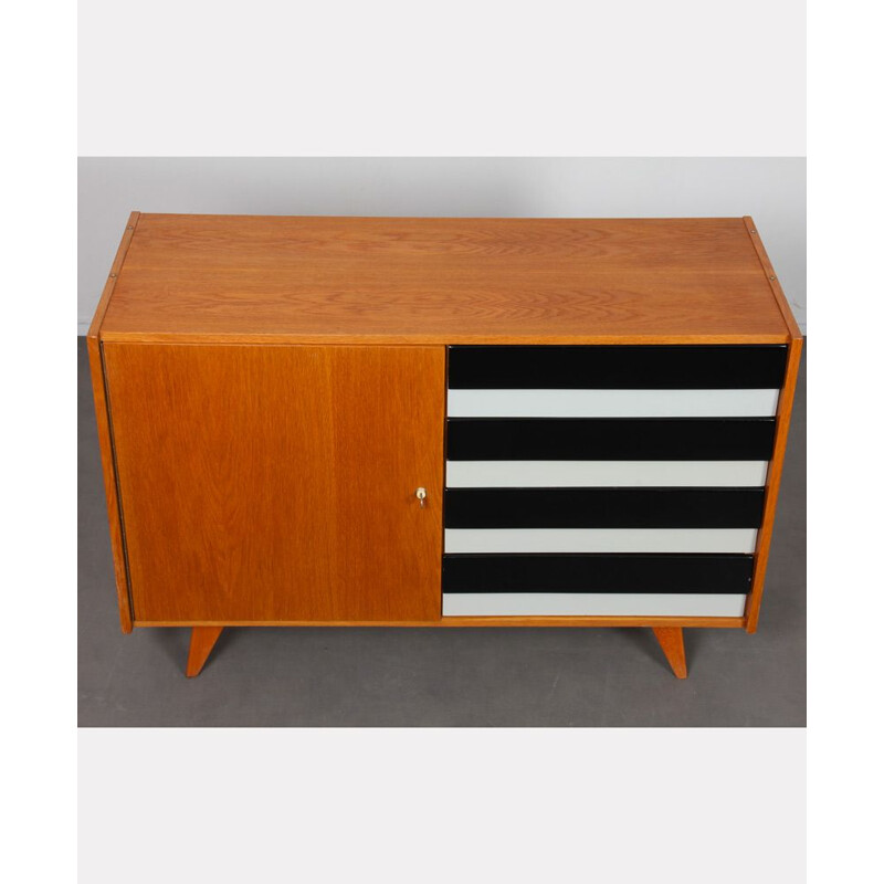 Vintage U458 oak chest of drawers by Jiri Jiroutek for Interier Praha, Czech Republic 1960s