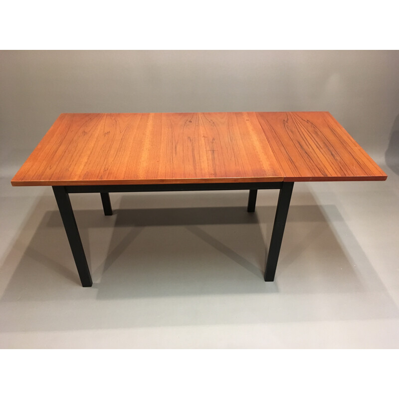 High extendable table in teak - 1950s