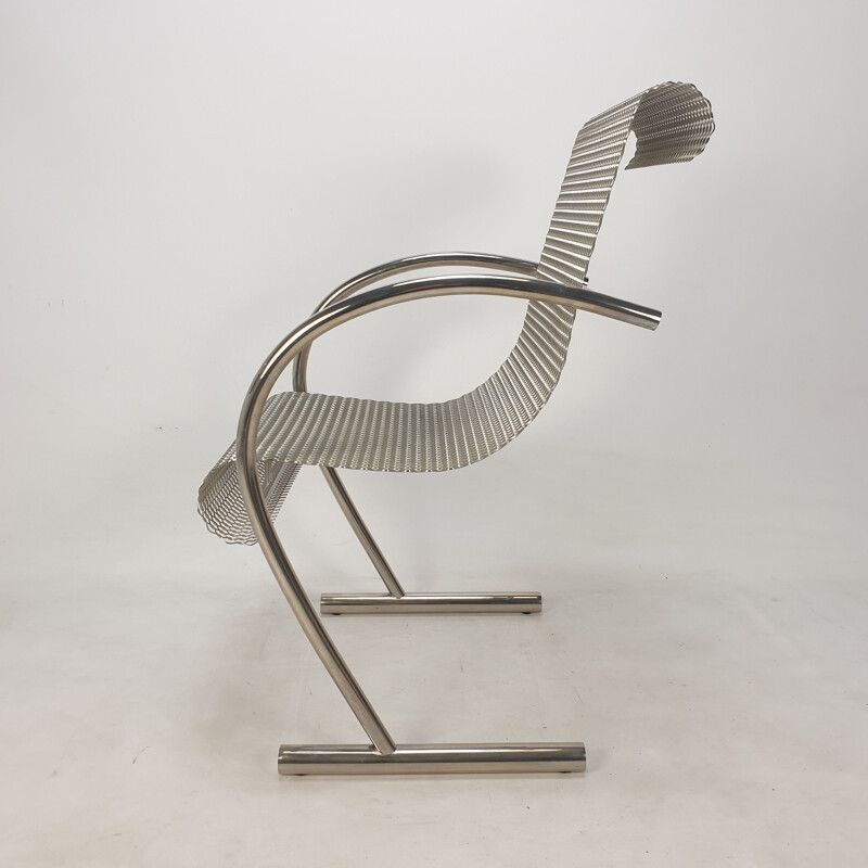 Vintage "Sing Sing Sing" tubular steel armchair by Shiro Kuramata for Xo, France 1985