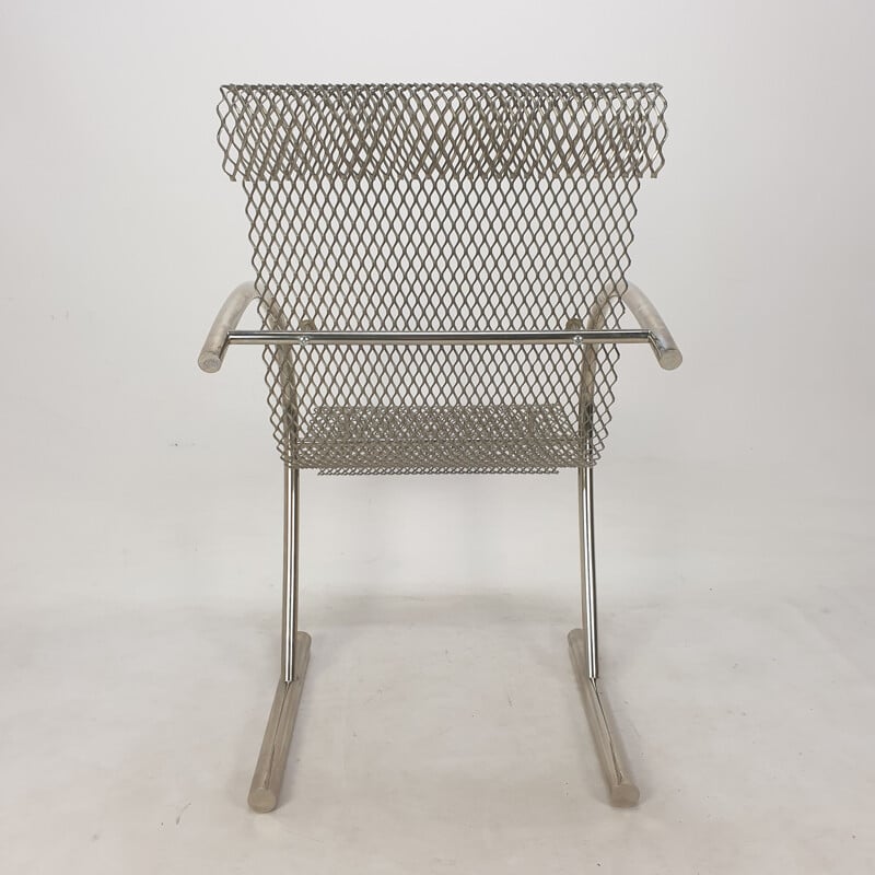 Vintage "Sing Sing Sing" tubular steel armchair by Shiro Kuramata for Xo, France 1985