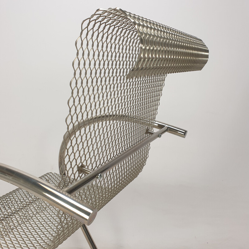 Vintage "Sing Sing Sing" tubular steel armchair by Shiro Kuramata for Xo, France 1985