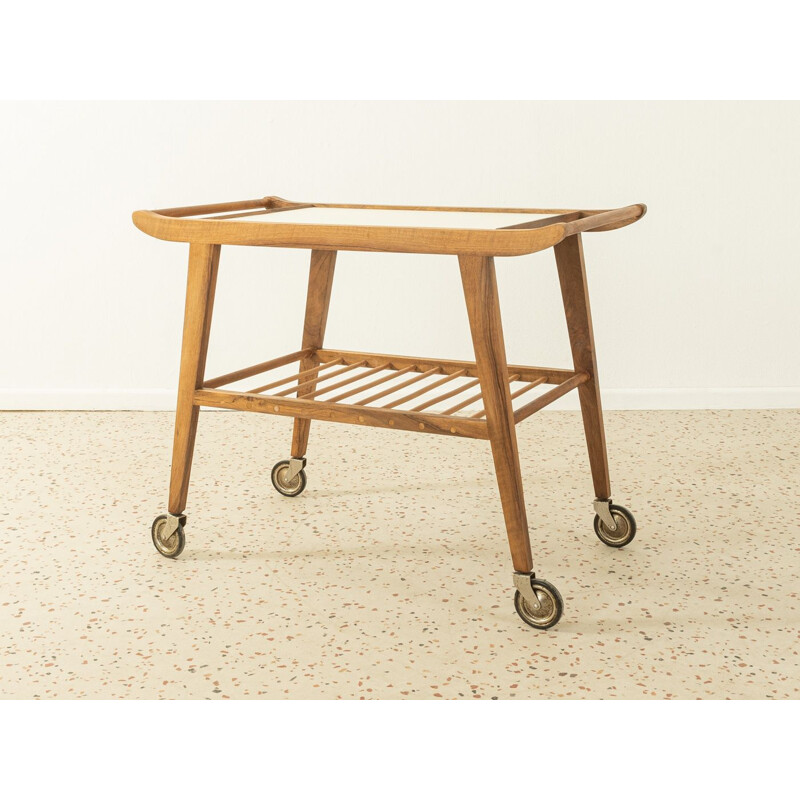 Vintage walnut cart, Germany 1950