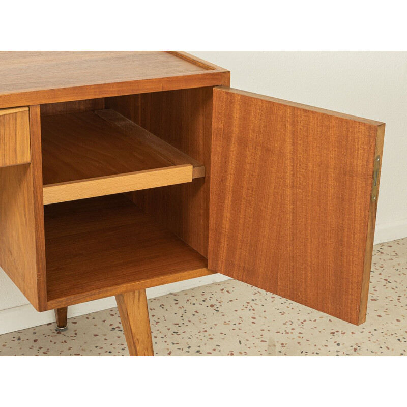 Vintage walnut veneer Scandinavian desk, Germany 1950s