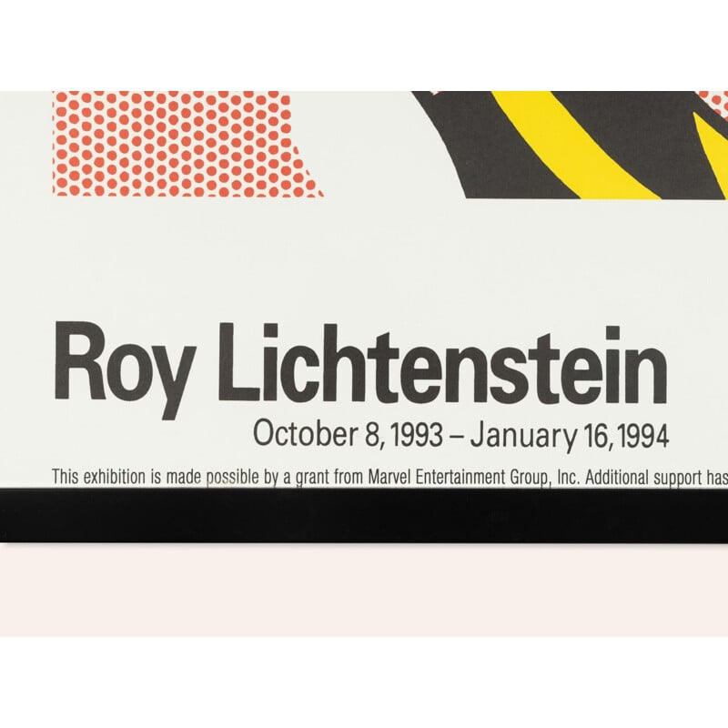Affiche d'exposition vintage "Girl with hair ribbon" de Roy Lichtenstein, 1993