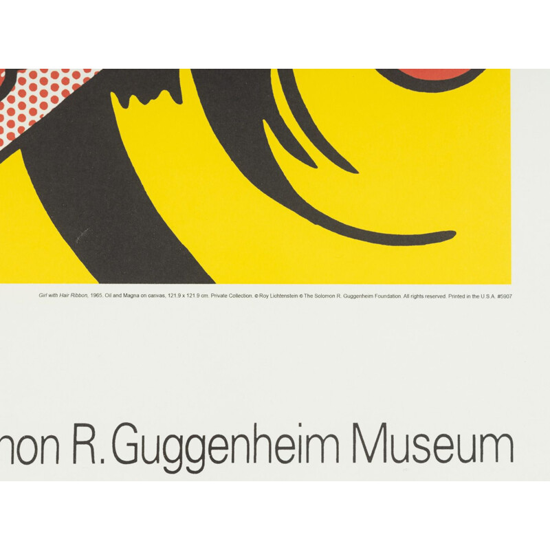 Affiche d'exposition vintage de Roy Lichtenstein, 1993