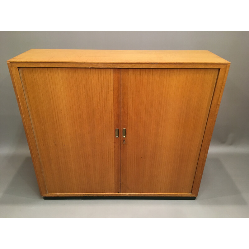 Mid-century cabinet in oak with sliding doors - 1950s