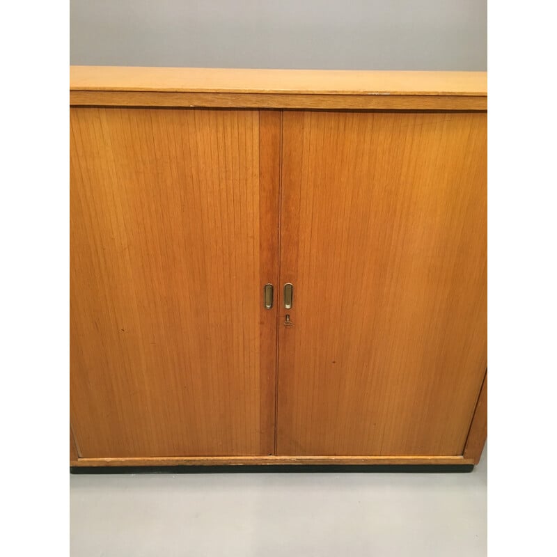 Mid-century cabinet in oak with sliding doors - 1950s
