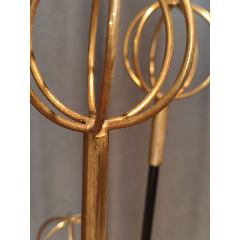 Vintage "Geo Astrolabe" coat rack in tubular metal by Roger Ferraud, 1950s