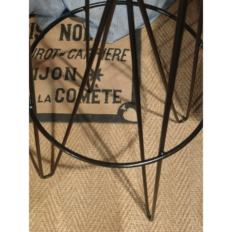 Vintage "Geo Astrolabe" coat rack in tubular metal by Roger Ferraud, 1950s