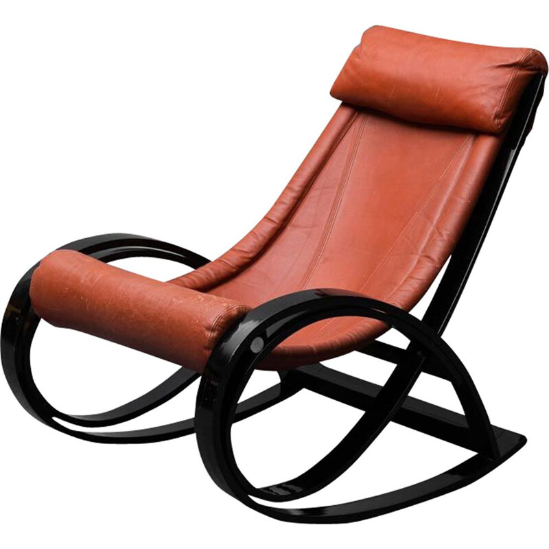 Cadeira de balanço Vintage de Gae Aulenti para a Poltronova, 1960