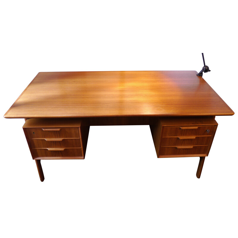 Desk "Double-sided" in teak, Gunni OMANN - 1960s