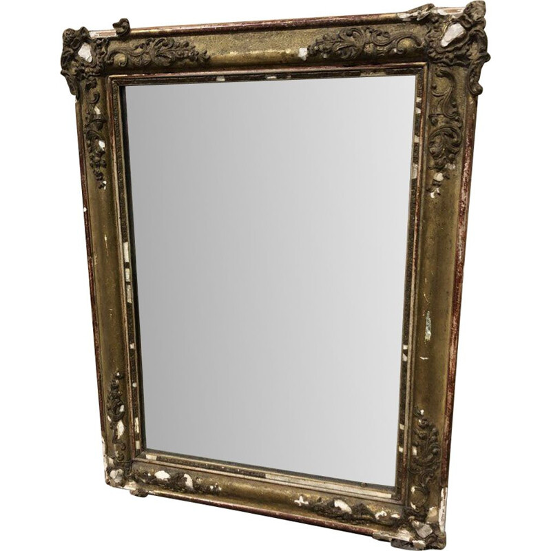 Specchio vintage in legno dorato