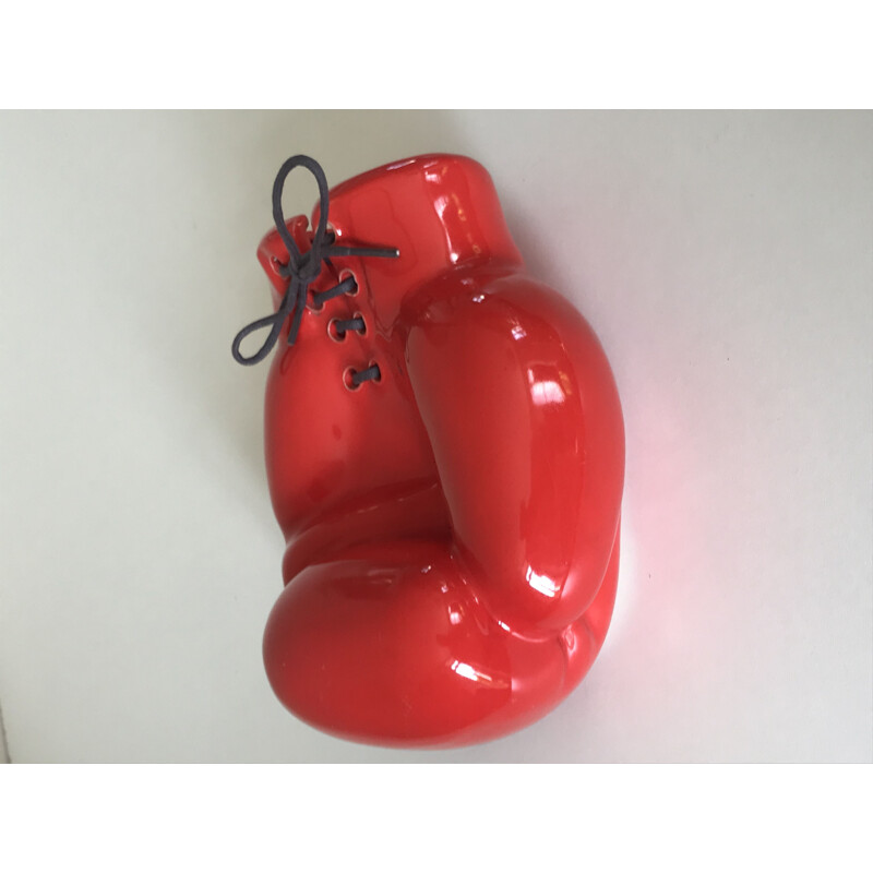 Guante de boxeo de cerámica vintage de Jc Peiré