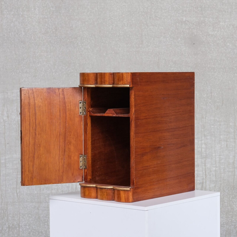 Vintage hidden wood storage cabinet, Netherlands 1960