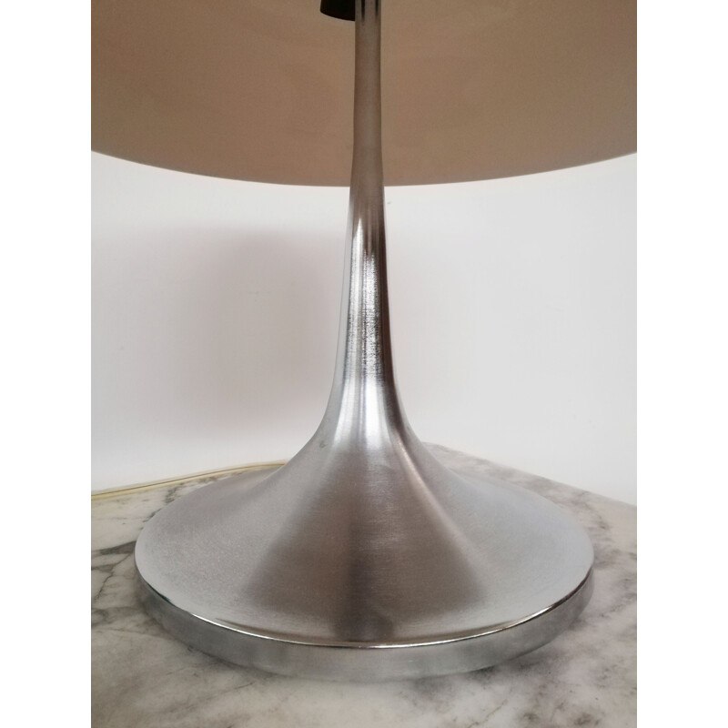 Lampe de table italienne vintage en métal chromé par Luigi Massoni pour Harvey Guzzini, 1970