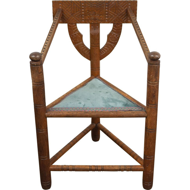 chaise de moine suédoise vintage en chêne, 1950