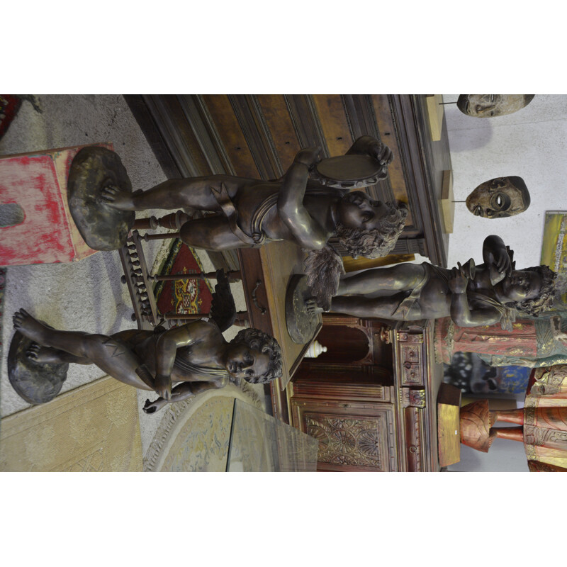 Set of vintage cherubs in bronze