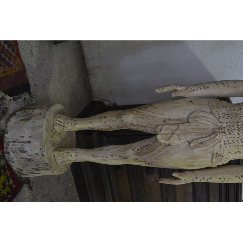 Statut chinoise vintage en bois