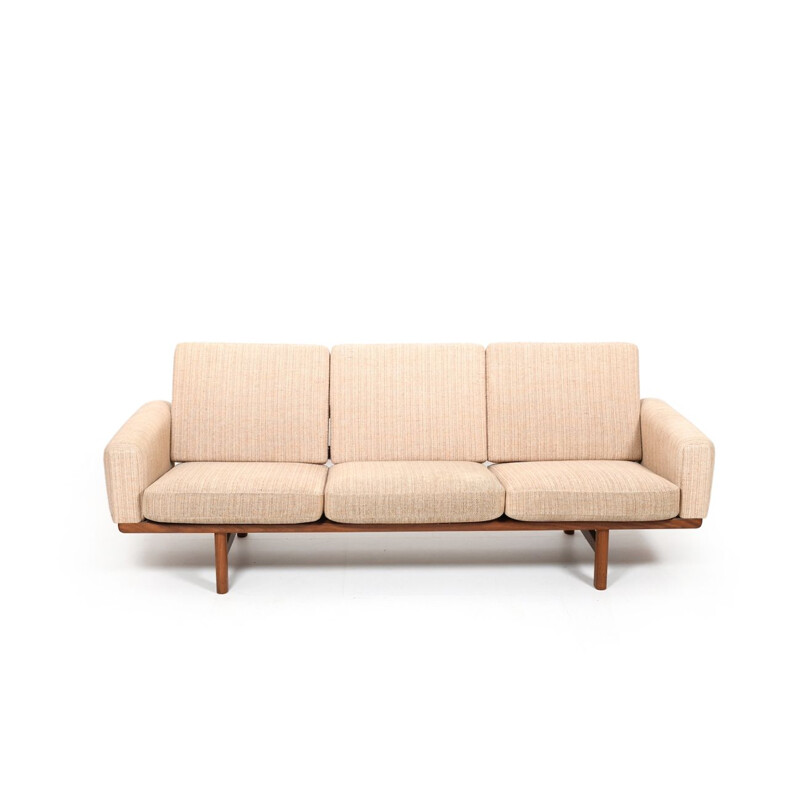 Vintage Ge-236 3 sofa in solid teak by Hans J. Wegner for Getama, 1950s