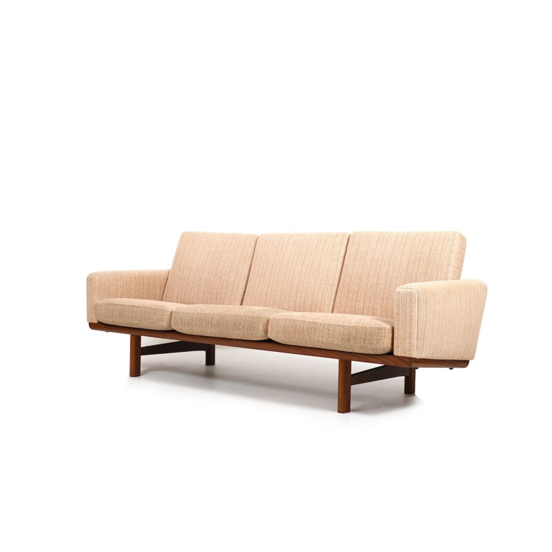 Vintage Ge-236 3 sofa in solid teak by Hans J. Wegner for Getama, 1950s