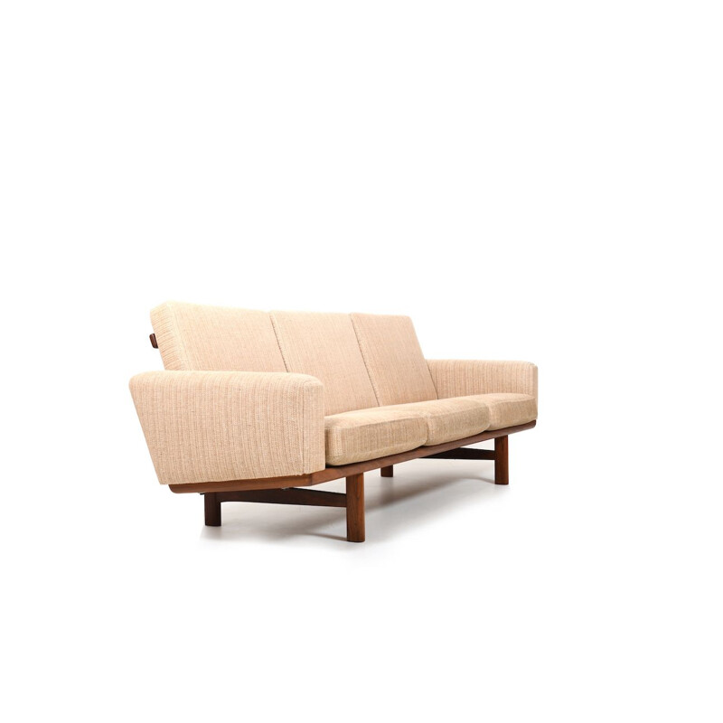 Vintage Ge-236 3 sofa in solid teak by Hans J. Wegner for Getama, 1950s