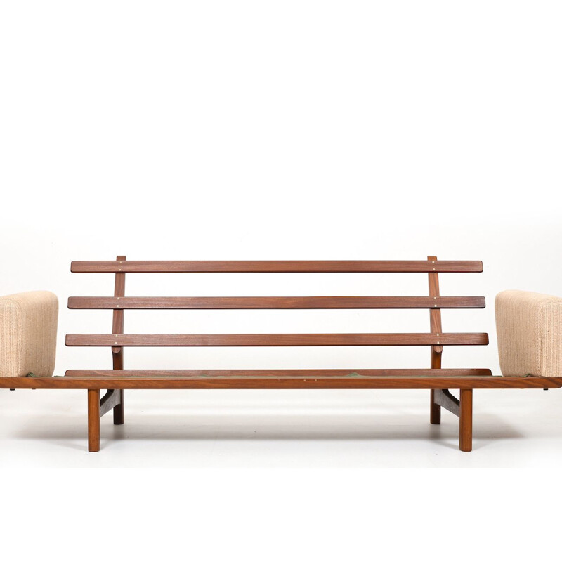 Vintage Ge-236 3 sofa in solid teak by Hans J. Wegner for Getama, 1950s