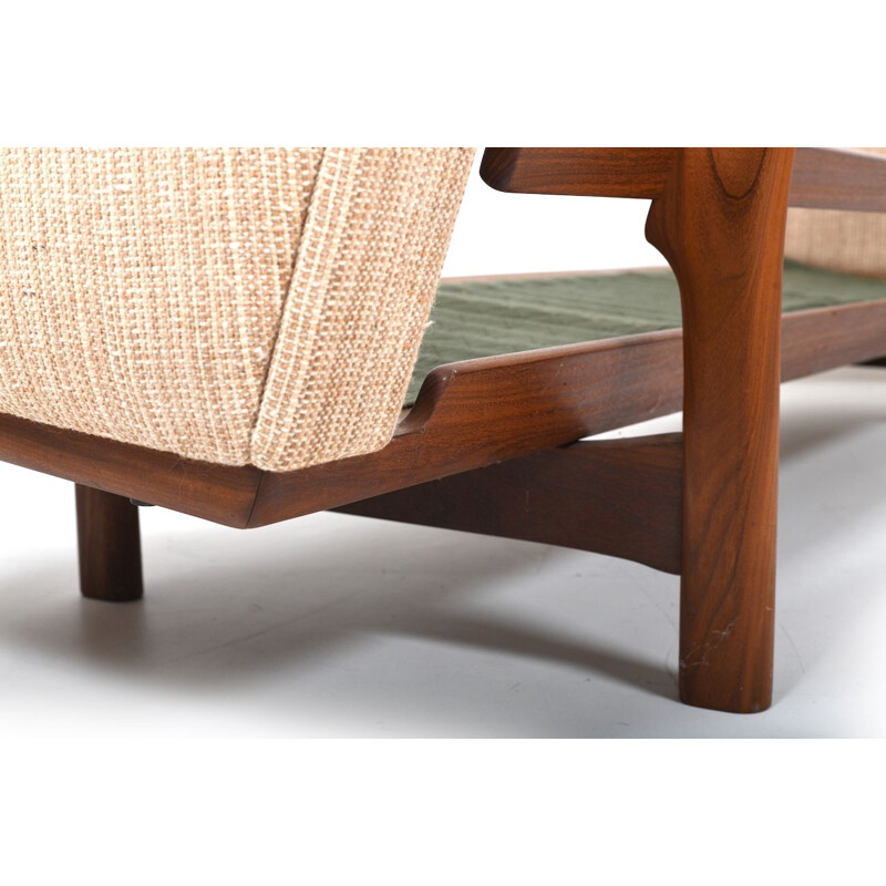 Vintage Ge-236 3 sofa in solid teak by Hans J. Wegner for Getama, 1950s