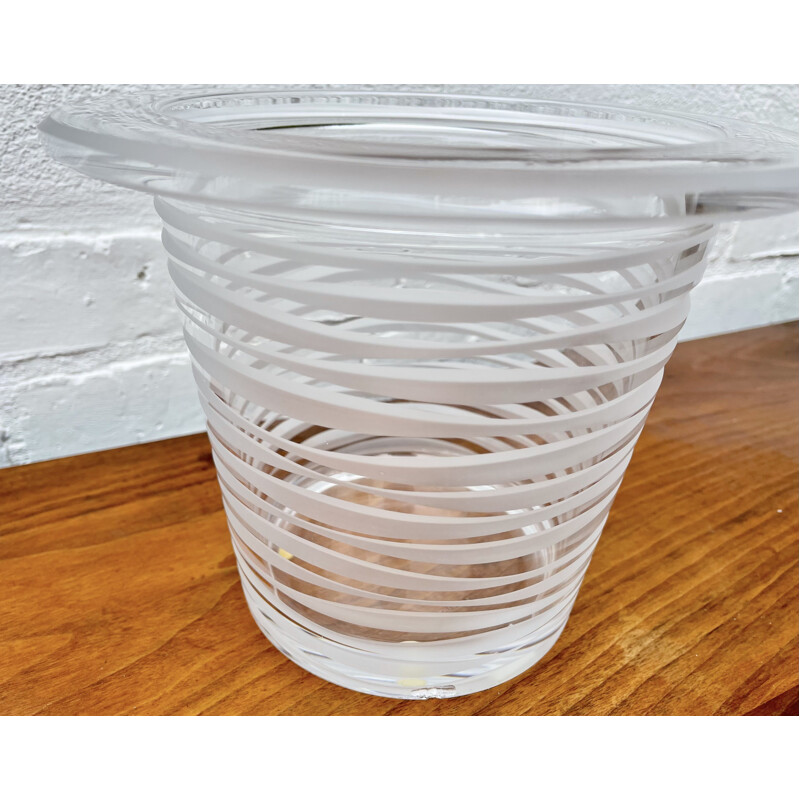 Vintage glass ice bucket by Salviati, France 2000s
