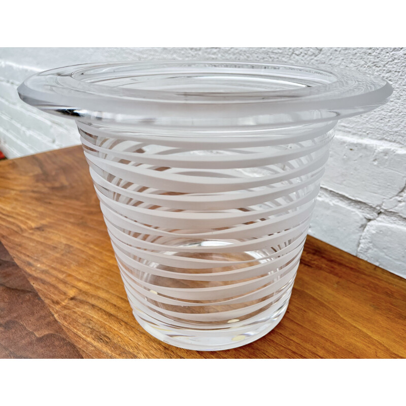 Vintage glass ice bucket by Salviati, France 2000s