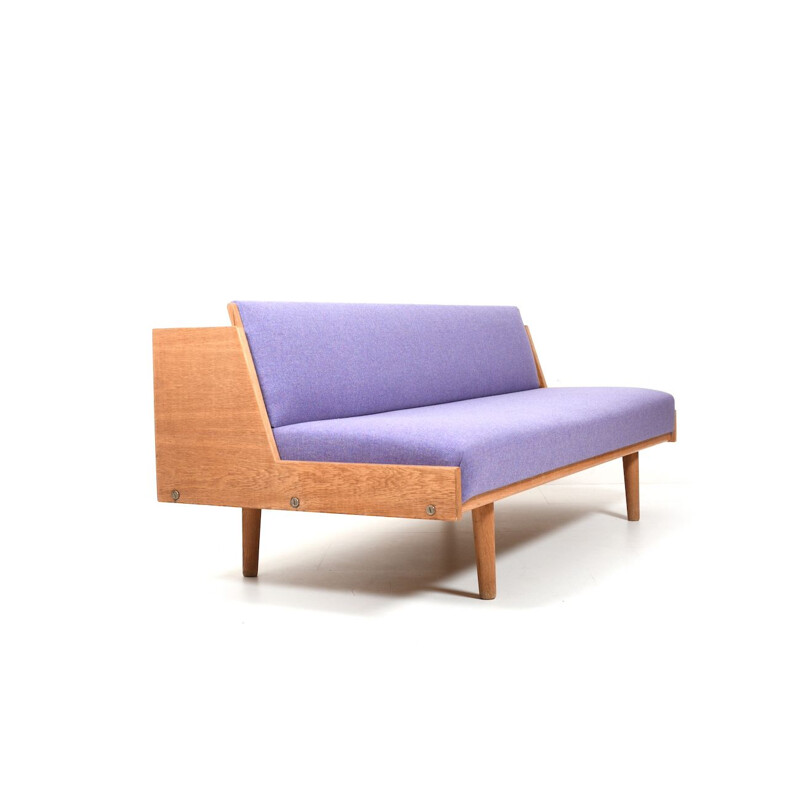 Vintage Ge-258 daybed in oakwood by Hans Wegner for Getama, 1954