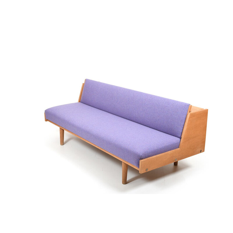 Vintage Ge-258 daybed in oakwood by Hans Wegner for Getama, 1954