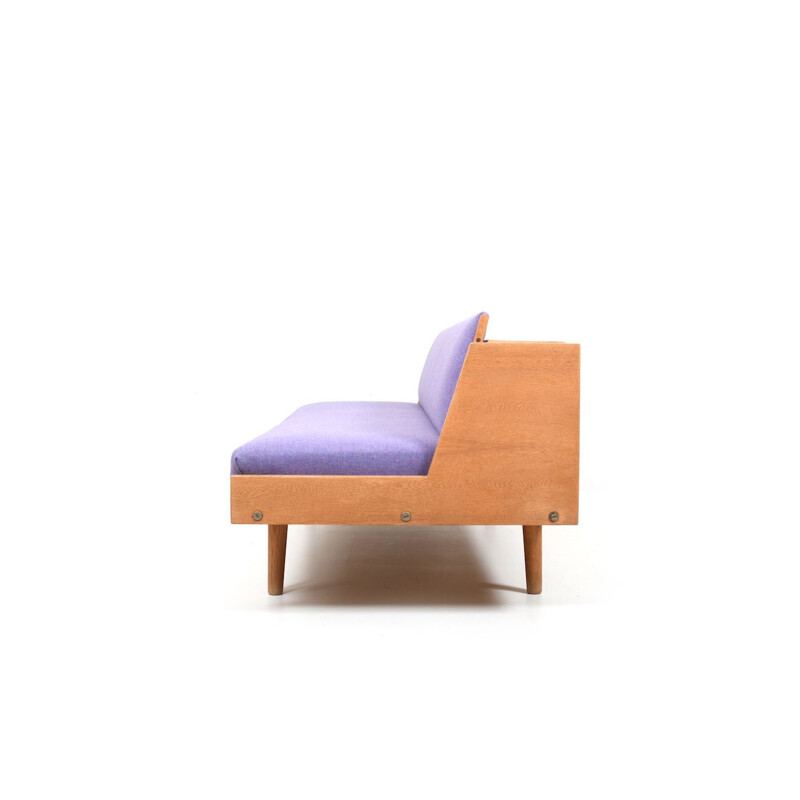 Lit de repos vintage Ge-258 en chêne par Hans Wegner pour Getama, 1954