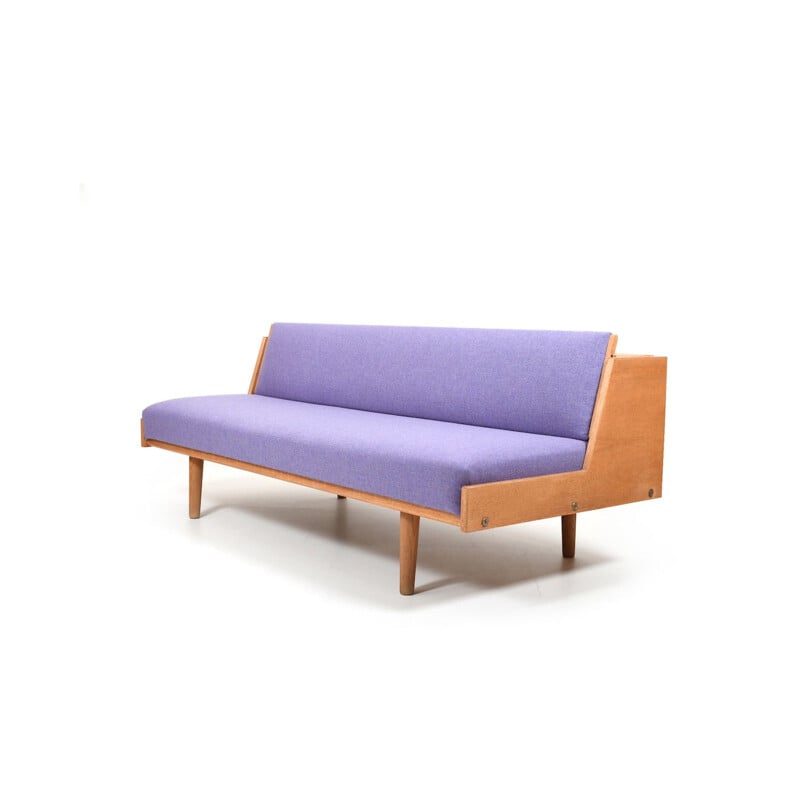 Vintage Ge-258 daybed in oakwood by Hans Wegner for Getama, 1954