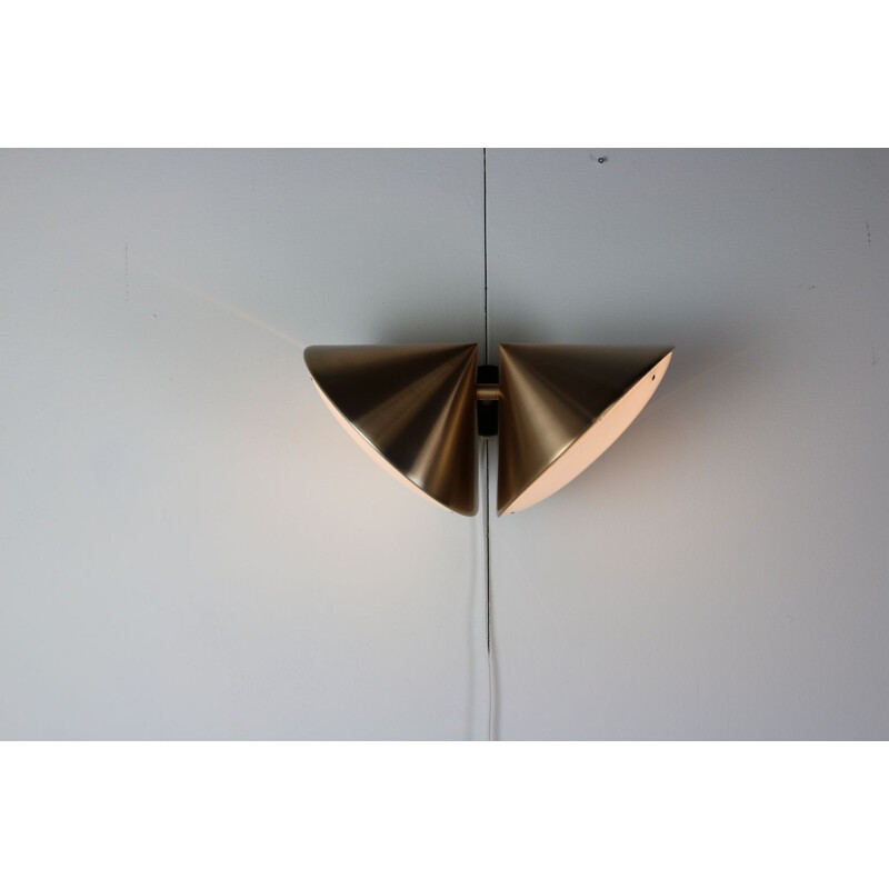 Vintage double cone wall lamp C1650 by Maija Liisa Komulainen for Raak, Netherlands 1960