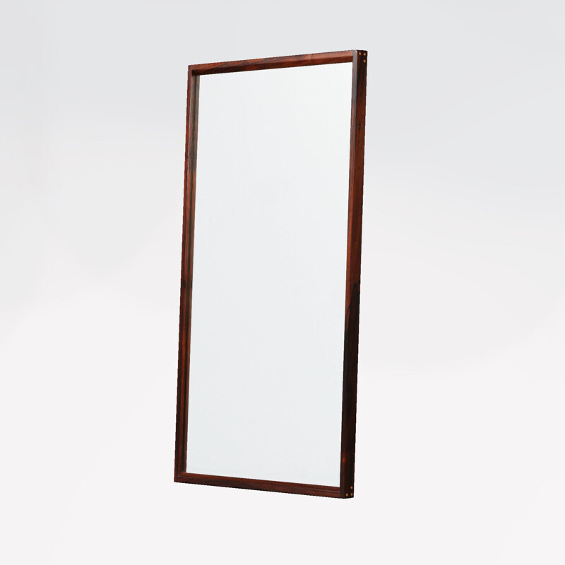 Vintage rosewood wall mirror by Kai Kristiansen, Denmark 1960s