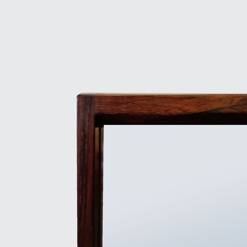 Vintage rosewood wall mirror by Kai Kristiansen, Denmark 1960s