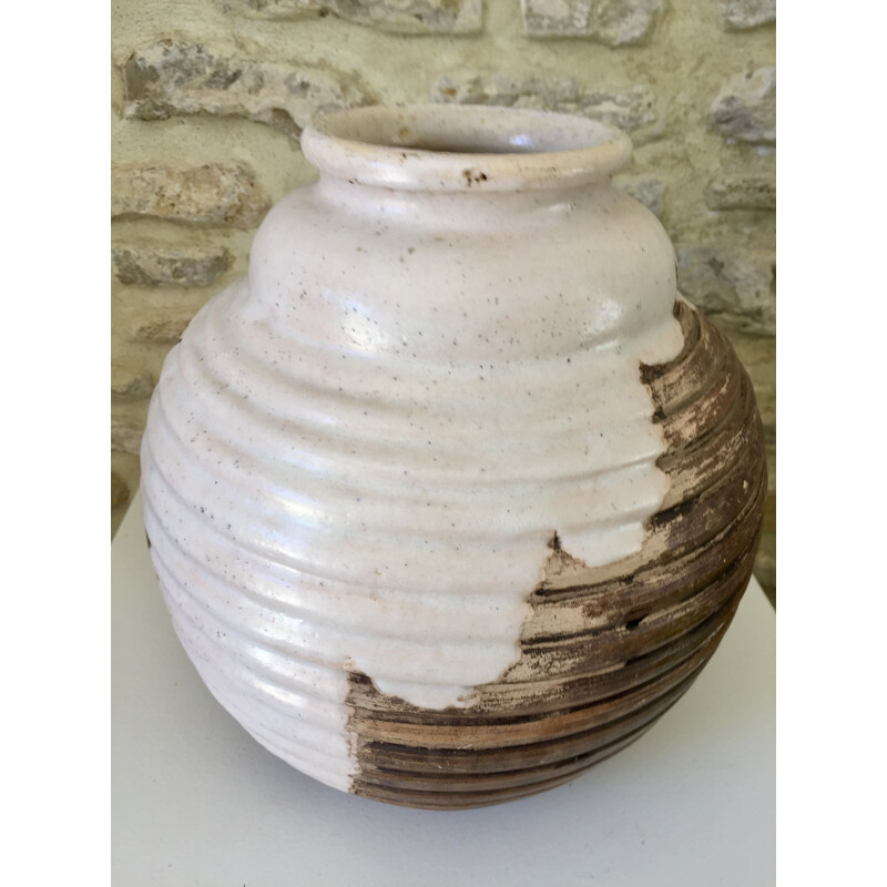 Vintage art deco ceramic vase by Louis Dage