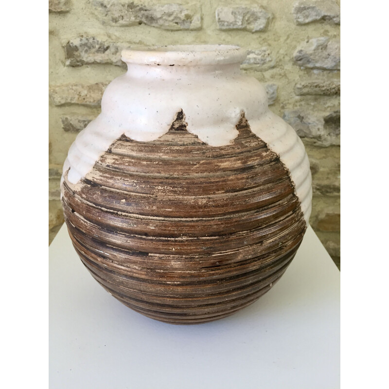 Vintage Art Deco Vase aus Keramik von Louis Dage