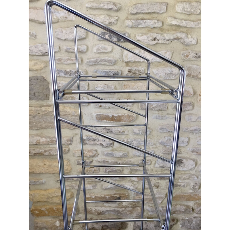 Vintage chrome shelf by Max Sauze