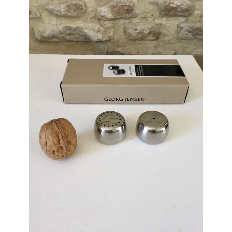 Vintage salt and pepper shakers by Henning Koppel for Georg Jensen